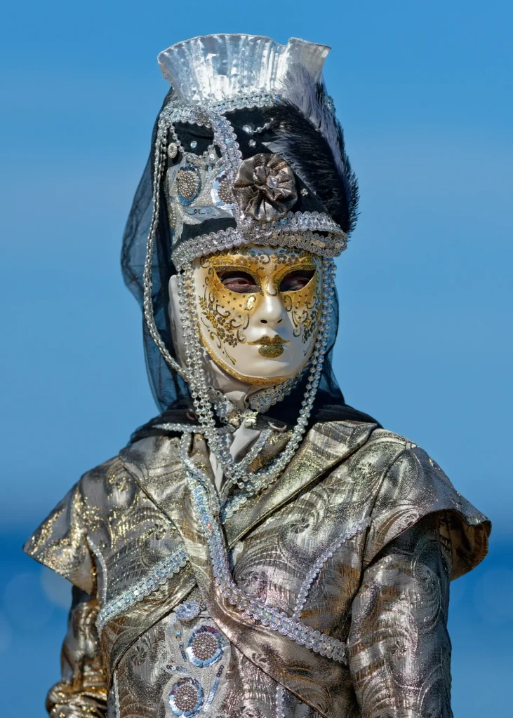 carnaval de venise costume argent