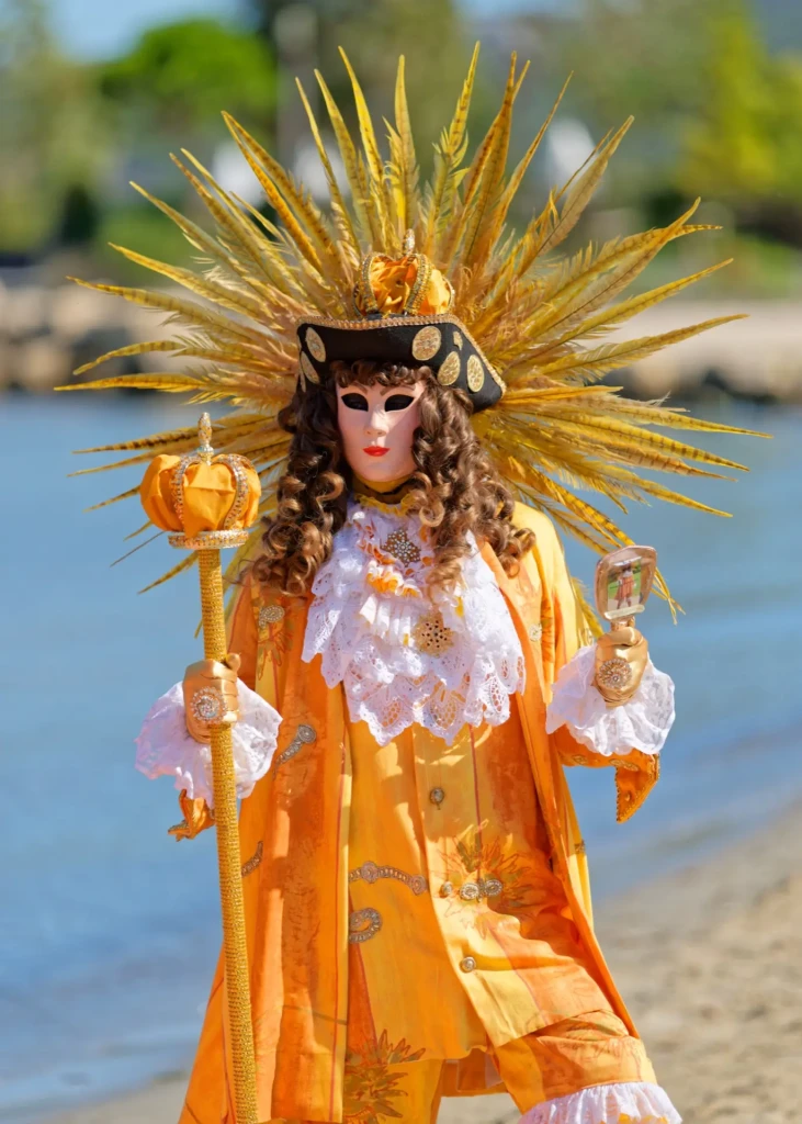 carnaval de venise costume roi orange