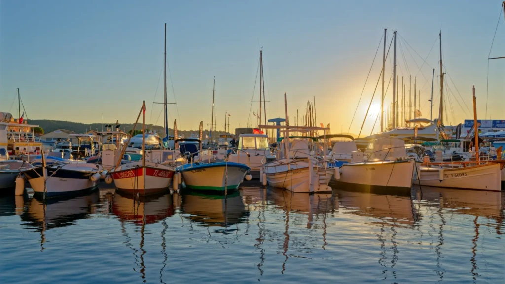 les voiles de saint tropez-port_stage photo-coucher de soleil-course-