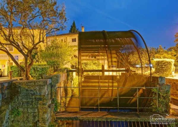 photographie de l'Isle sur la Sorgue de nuit